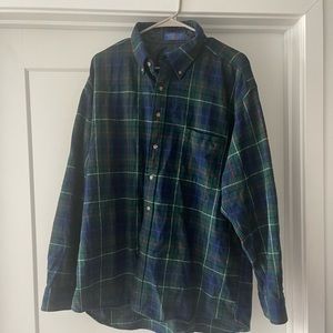 Vintage Pendleton Wool Shirt Size: XL Green Long Sleeve